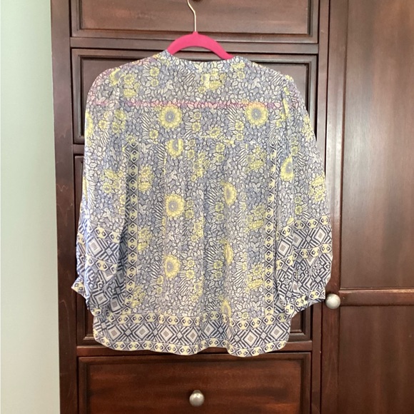 Joie Voile Silk Peasant Blouse EUC Sheer flowy - Picture 5 of 12